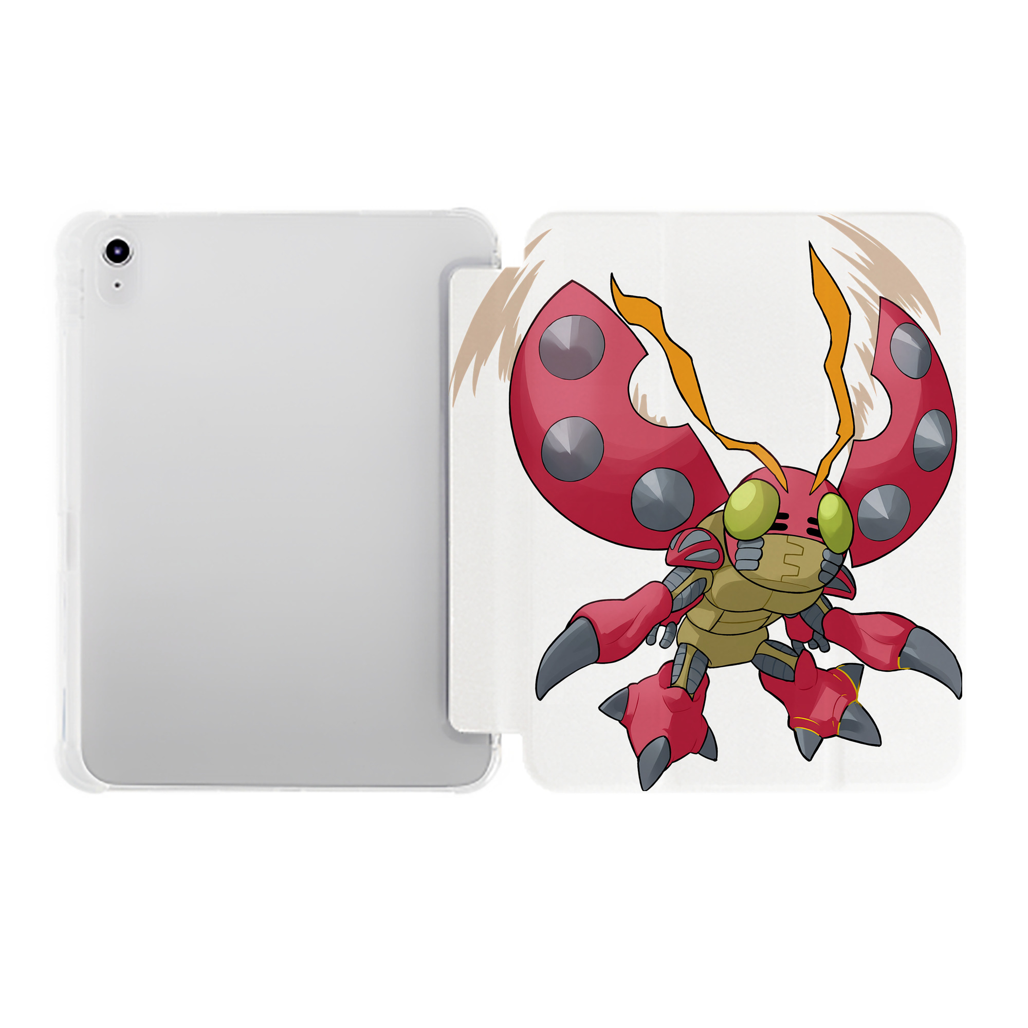 （画像用） Digimon デジタルモンスター/デジモン IPad ケース ペン収納付き 三つ折りスタンド PUレザー×シリコン 対応機種9.5/10.5/10.9インチ
